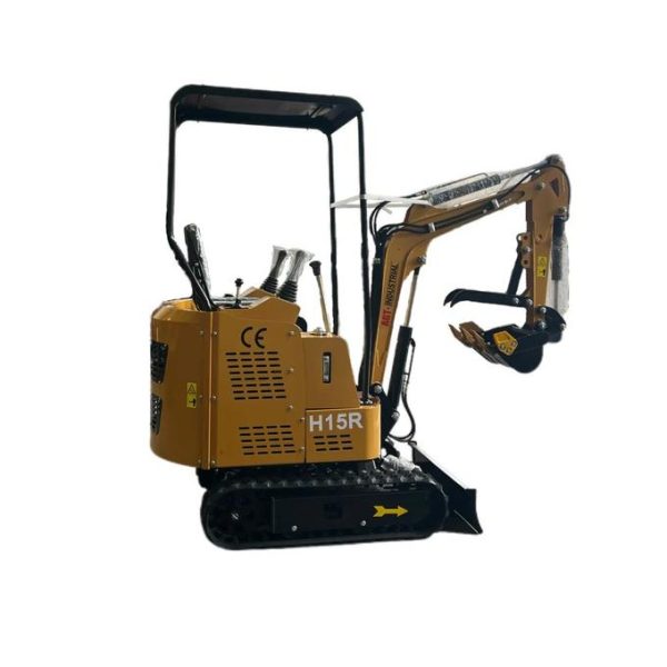 AGT 2025 Latest model H15R 1.5 Ton 13.5HP Mini & Small Excavator, With Pilot System Gasoline Yellow Design For Sale| AGT-H15R